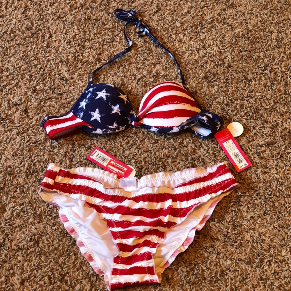 Red, White and Blue Swimsuit